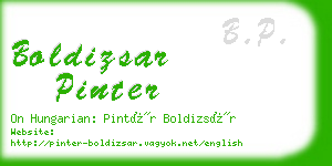 boldizsar pinter business card